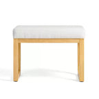 MAYEERTY Shoe Changing Bench with Wooden Frame and a Soft Cushioned Seat for Small Space Hallway Living Room Beige