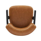 Art Leon Set of 2 Faux Leather Upholstered Swivel Barstool With Solid Wood Frame