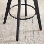 Art Leon Set of 2 Faux Leather Upholstered Swivel Barstool With Solid Wood Frame