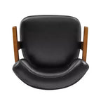 Art Leon Set of 2 Faux Leather Upholstered Swivel Barstool With Solid Wood Frame