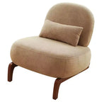 Modern Cute Upholstered Accent Chair, Comfy Armless Reading Chair for Living Room, Bedroom, Apartment, or Balcony-Panipeachy