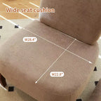Modern Cute Upholstered Accent Chair, Comfy Armless Reading Chair for Living Room, Bedroom, Apartment, or Balcony-Panipeachy
