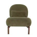 Modern Cute Upholstered Accent Chair, Comfy Armless Reading Chair for Living Room, Bedroom, Apartment, or Balcony-Panipeachy