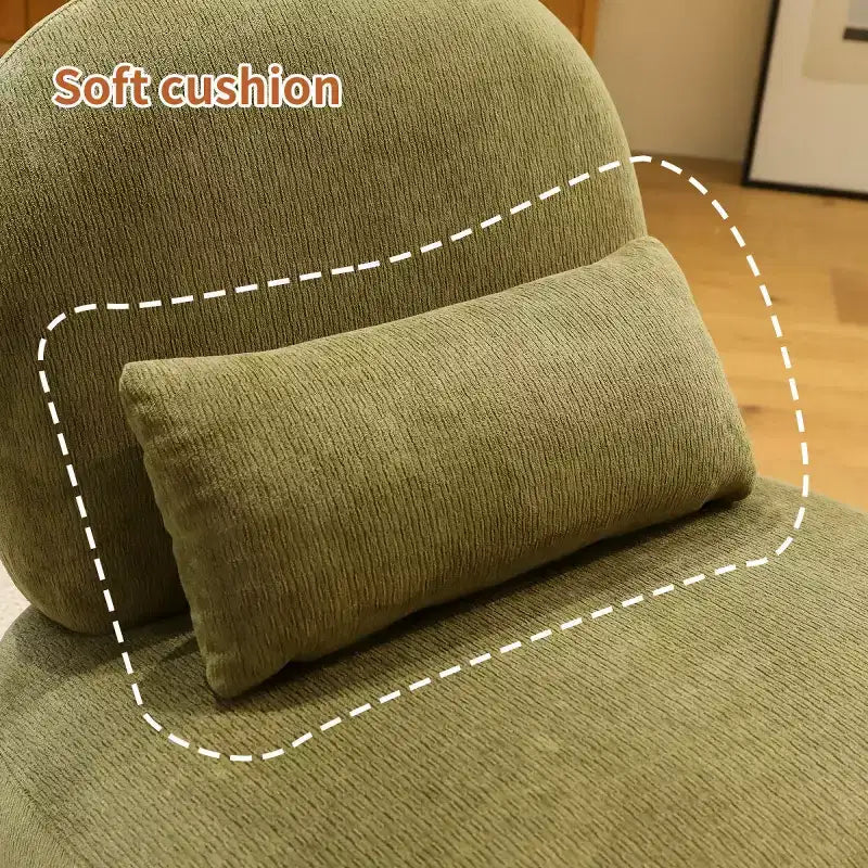 Modern Cute Upholstered Accent Chair, Comfy Armless Reading Chair for Living Room, Bedroom, Apartment, or Balcony-Panipeachy