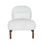 Modern Cute Upholstered Accent Chair, Comfy Armless Reading Chair for Living Room, Bedroom, Apartment, or Balcony-Panipeachy