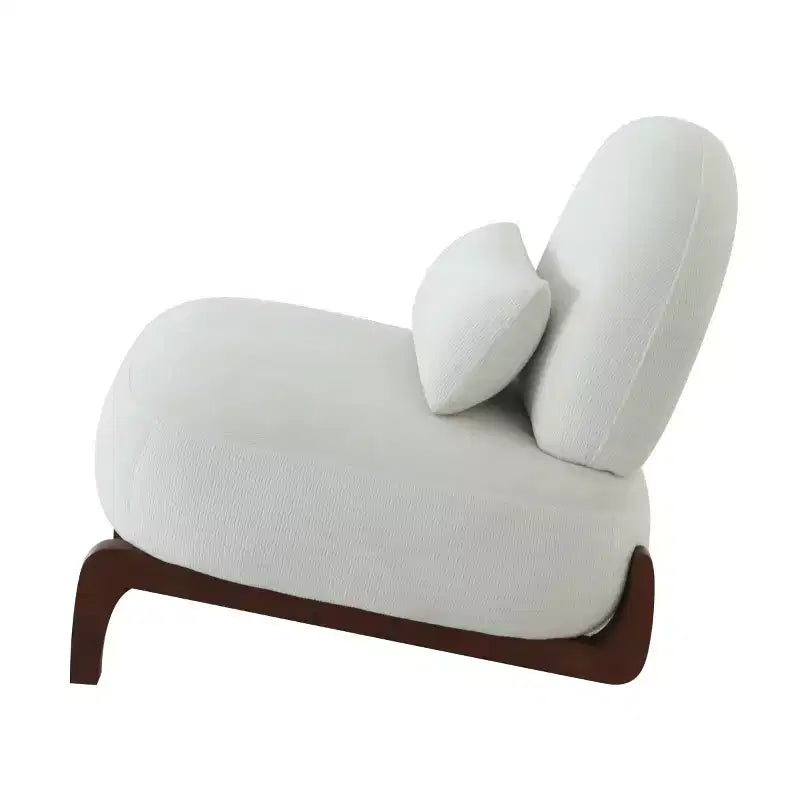 Modern Cute Upholstered Accent Chair, Comfy Armless Reading Chair for Living Room, Bedroom, Apartment, or Balcony-Panipeachy