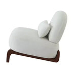 Modern Cute Upholstered Accent Chair, Comfy Armless Reading Chair for Living Room, Bedroom, Apartment, or Balcony-Panipeachy