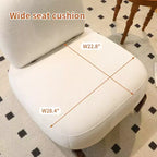 Modern Cute Upholstered Accent Chair, Comfy Armless Reading Chair for Living Room, Bedroom, Apartment, or Balcony-Panipeachy