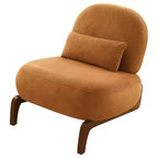 Modern Cute Upholstered Accent Chair, Comfy Armless Reading Chair for Living Room, Bedroom, Apartment, or Balcony-Panipeachy