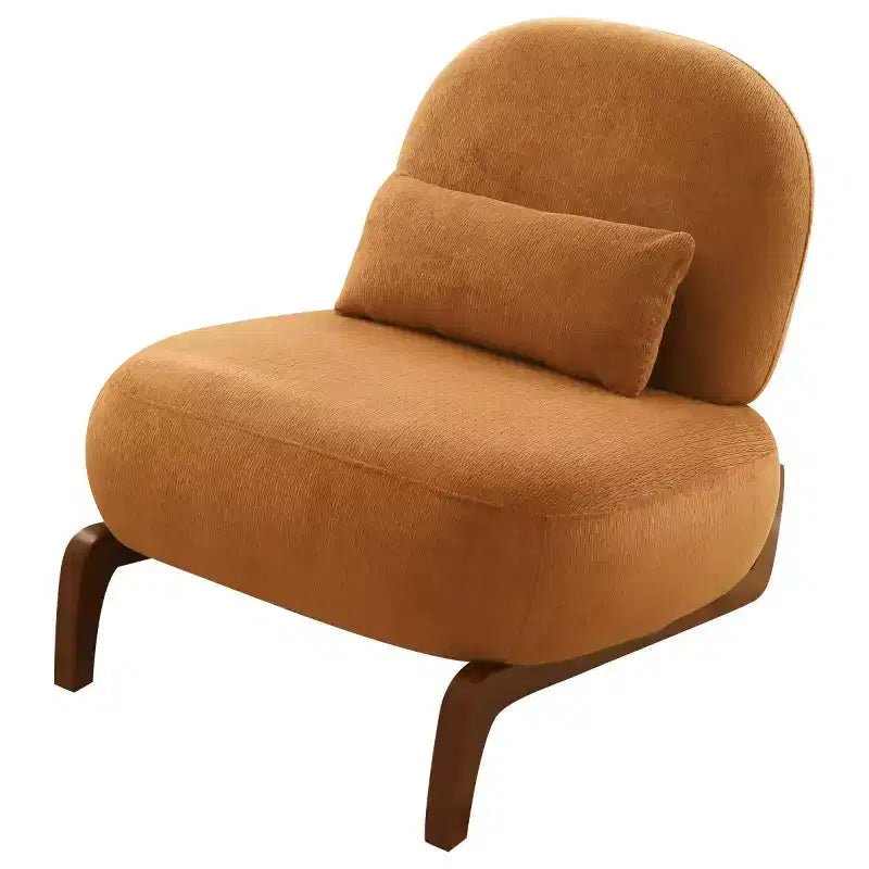 Modern Cute Upholstered Accent Chair, Comfy Armless Reading Chair for Living Room, Bedroom, Apartment, or Balcony-Panipeachy