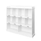 10 Cube Tall Bookcase, Freestanding Cubicle Storage Shelf Vintage Industrial Bookcase for Living Room Bedroom Office