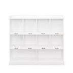 10 Cube Tall Bookcase, Freestanding Cubicle Storage Shelf Vintage Industrial Bookcase for Living Room Bedroom Office