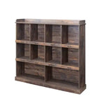 10 Cube Tall Bookcase, Freestanding Cubicle Storage Shelf Vintage Industrial Bookcase for Living Room Bedroom Office