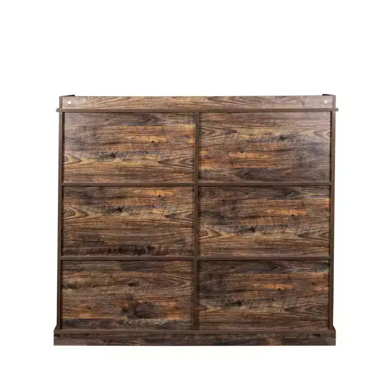 10 Cube Tall Bookcase, Freestanding Cubicle Storage Shelf Vintage Industrial Bookcase for Living Room Bedroom Office
