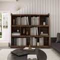 10 Cube Tall Bookcase, Freestanding Cubicle Storage Shelf Vintage Industrial Bookcase for Living Room Bedroom Office