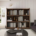 10 Cube Tall Bookcase, Freestanding Cubicle Storage Shelf Vintage Industrial Bookcase for Living Room Bedroom Office