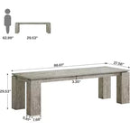 Lantine 86-Inch Two-Person Desk, Modern Double Computer Workstation and Extra Long Table for Home Office