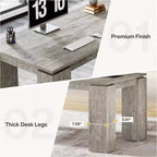 Lantine 86-Inch Two-Person Desk, Modern Double Computer Workstation and Extra Long Table for Home Office