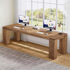 Lantine 86-Inch Two-Person Desk, Modern Double Computer Workstation and Extra Long Table for Home Office