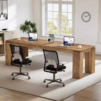 Lantine 86-Inch Two-Person Desk, Modern Double Computer Workstation and Extra Long Table for Home Office