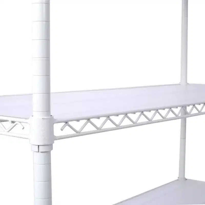 VIYET 6 Tier 6000LBS NSF Metal Wire Shelving, Heavy Duty Adjustable Storage Rack with Wheels & Shelf Liners (White)