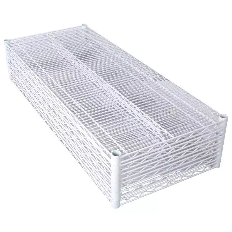 VIYET 6 Tier 6000LBS NSF Metal Wire Shelving, Heavy Duty Adjustable Storage Rack with Wheels & Shelf Liners (White)