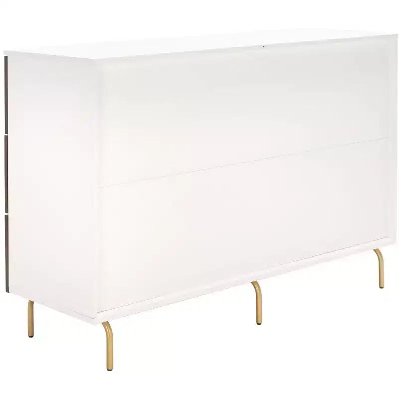 Genevieve 6 Drawer Dresser - DRS5002 - Walnut/White - Safavieh