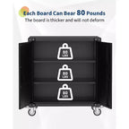 Rolling Tool Storage Cabinet with Wheel, Heavy Duty Metal Garage Storage Organizer with Adjustable Shelf & Locks, Tool Cabinet for Warehouse Workshop