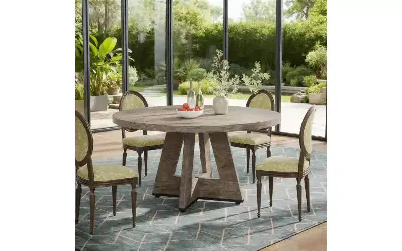 TUYOHW Wood Dining Table with Thickened Tabletop,47 Round Kitchen Table for 4-6,Spacious & Multifunctional Table for Dining Room,Living Room
