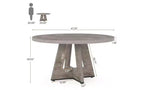 TUYOHW Wood Dining Table with Thickened Tabletop,47 Round Kitchen Table for 4-6,Spacious & Multifunctional Table for Dining Room,Living Room