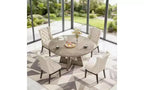 TUYOHW Wood Dining Table with Thickened Tabletop,47 Round Kitchen Table for 4-6,Spacious & Multifunctional Table for Dining Room,Living Room
