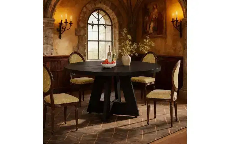 TUYOHW Wood Dining Table with Thickened Tabletop,47 Round Kitchen Table for 4-6,Spacious & Multifunctional Table for Dining Room,Living Room