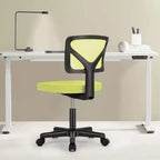 TUYOHW Low-Back Mesh Armless Office Chair, Computer Chair with Lumbar Support, Desk Chair for Study, Office, Reading Room