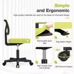 TUYOHW Low-Back Mesh Armless Office Chair, Computer Chair with Lumbar Support, Desk Chair for Study, Office, Reading Room