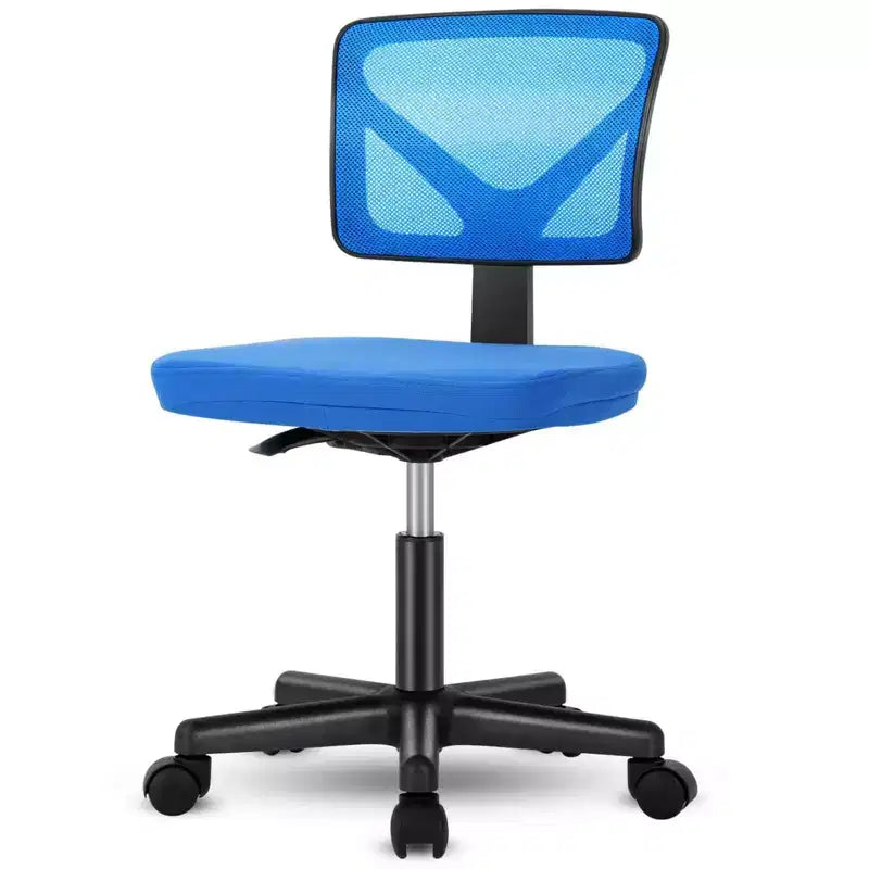 TUYOHW Low-Back Mesh Armless Office Chair, Computer Chair with Lumbar Support, Desk Chair for Study, Office, Reading Room