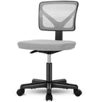 TUYOHW Low-Back Mesh Armless Office Chair, Computer Chair with Lumbar Support, Desk Chair for Study, Office, Reading Room
