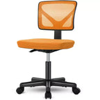 TUYOHW Low-Back Mesh Armless Office Chair, Computer Chair with Lumbar Support, Desk Chair for Study, Office, Reading Room