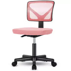 TUYOHW Low-Back Mesh Armless Office Chair, Computer Chair with Lumbar Support, Desk Chair for Study, Office, Reading Room