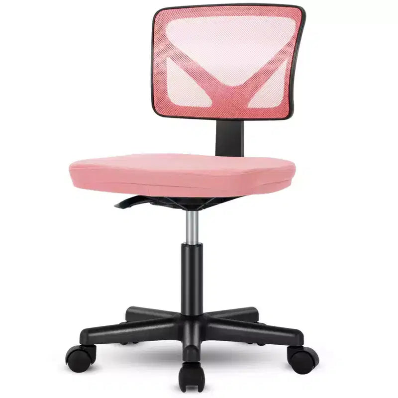 TUYOHW Low-Back Mesh Armless Office Chair, Computer Chair with Lumbar Support, Desk Chair for Study, Office, Reading Room