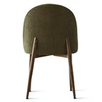 5-Piece Round Dining Set, 46 Walnut-Tone Pedestal Table and Armless Upholstered Chairs, for Breakfast Nooks-Panipeachy