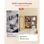 Wall Mounted Bathroom Cabinet with 5-Level Adjustable Shelf for Over Toilet Storage