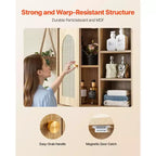 Wall Mounted Bathroom Cabinet with 5-Level Adjustable Shelf for Over Toilet Storage