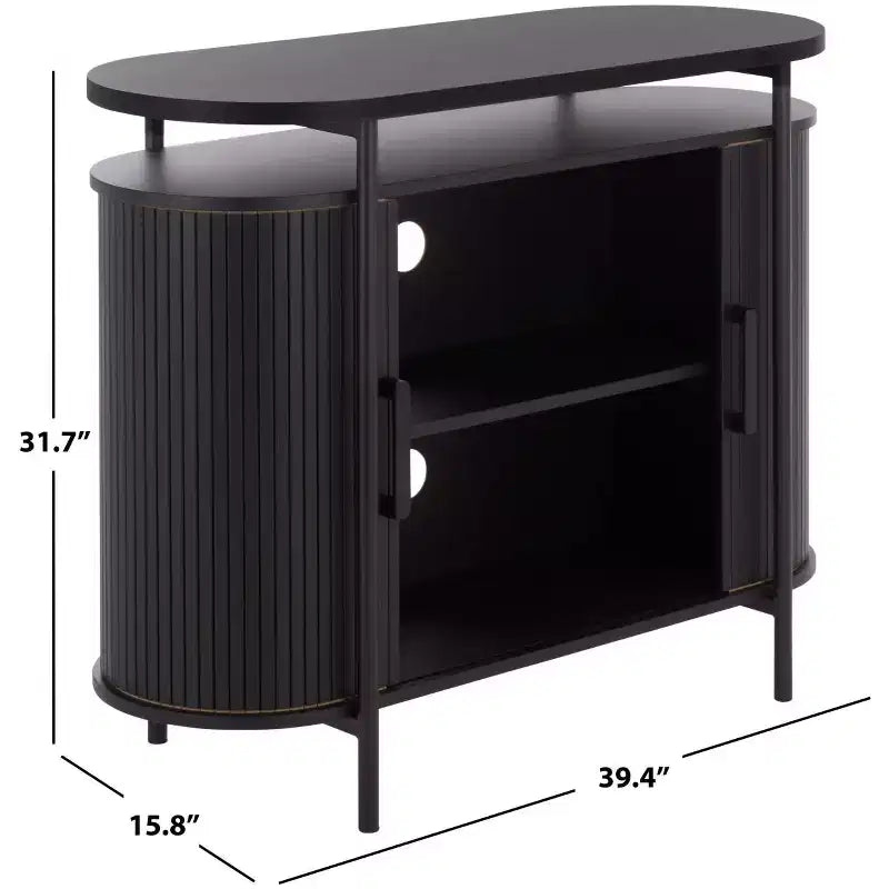 Etka Tambour Doors Compact Sideboard - MED3111 - Safavieh