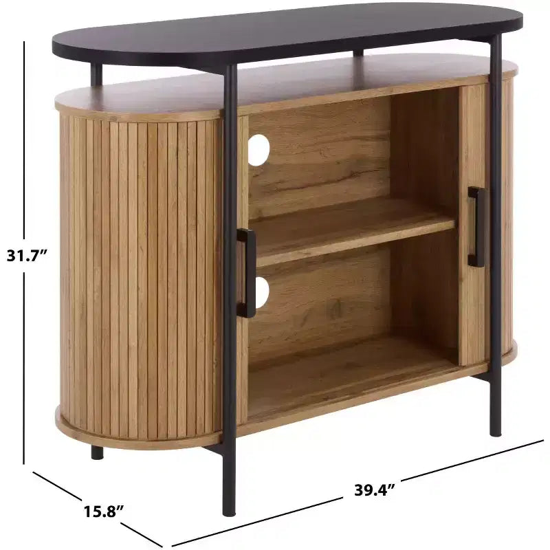 Etka Tambour Doors Compact Sideboard - MED3111 - Safavieh