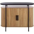 Etka Tambour Doors Compact Sideboard - MED3111 - Safavieh