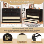 Full Murphy Bed Cabinet Bed, Full Size Murphy Bed with Storage Drawers, Wood Full Wall Bed Rattan Chest Murphy Bed Frame