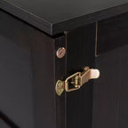 Full Murphy Bed Cabinet Bed, Full Size Murphy Bed with Storage Drawers, Wood Full Wall Bed Rattan Chest Murphy Bed Frame
