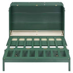 Full Murphy Bed Cabinet Bed, Full Size Murphy Bed with Storage Drawers, Wood Full Wall Bed Rattan Chest Murphy Bed Frame