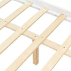 Twin/Full Size Wooden House Bed with 2 Storage Drawers, Wood Montessori Daybed Frame with Roof