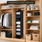 COZONY 3 Pack Hanging Shoe Organizer for Closet, 8-Shelf Storage Holder w/ 2 Hooks, No Tools Needed Installation, Space-Saving Shelf for Shoes&Purses